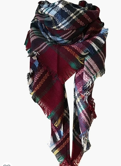 Wander Agio Purplish Red Warm Long Shawl Wrap Scarf - Picture 1 of 6